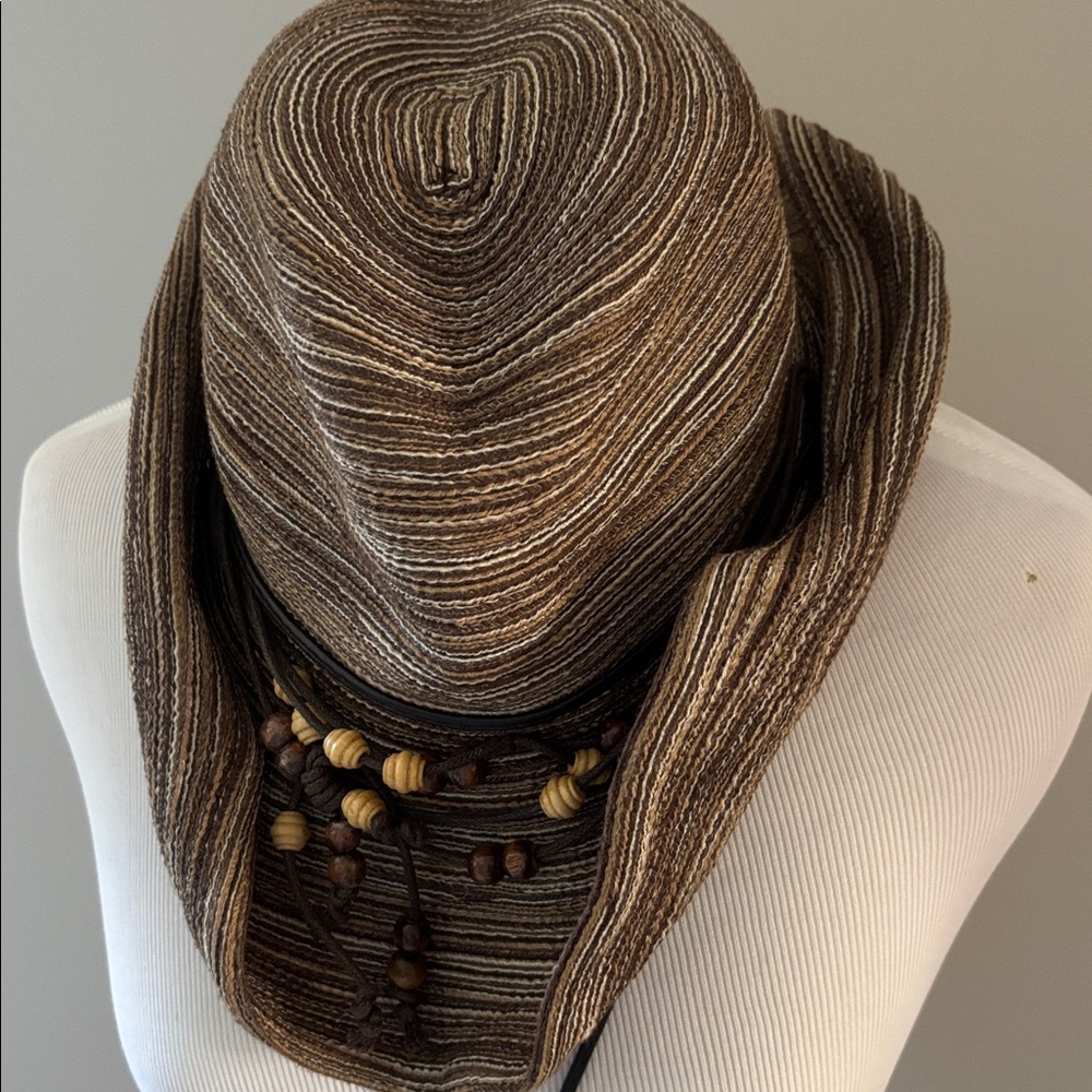 COWGIRL HAT Beaded embellished bendable cowboy hat spf PROTECTED - Picture 5 of 12